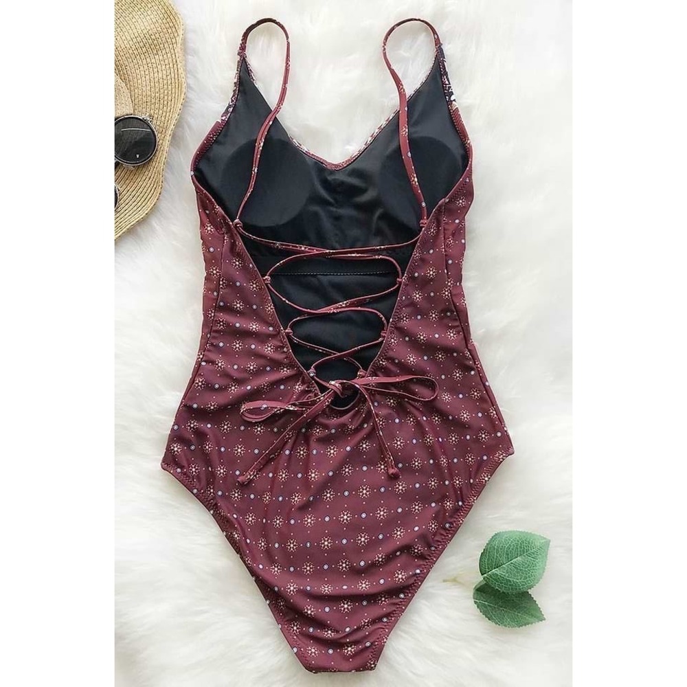 CUPSHE Boho Print One Piece Swimsuit | NWT – SIZE L - Picture 4 of 11
